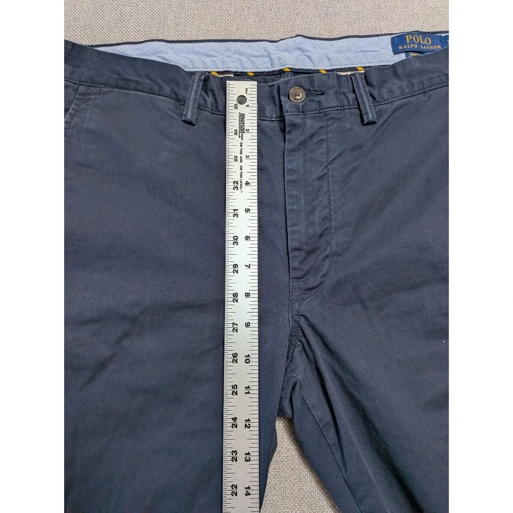 Polo Ralph Lauren Men's Navy Blue 36x30 Stretch Slim Fit Chino Pants Pony Prep